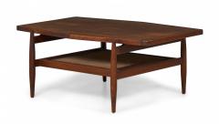 Jens Risom Jens Risom Mid Century Diamond Top Walnut and Caning Coffee Table - 2793551