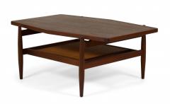 Jens Risom Jens Risom Mid Century Diamond Top Walnut and Caning Coffee Table - 2793552