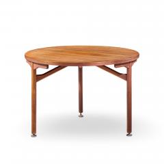 Jens Risom Jens Risom Mid Century Round Walnut Dining Table - 4565088