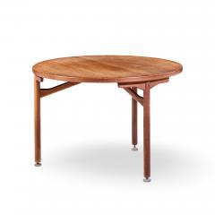 Jens Risom Jens Risom Mid Century Round Walnut Dining Table - 4565090