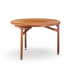 Jens Risom Jens Risom Mid Century Round Walnut Dining Table - 4566239