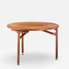 Jens Risom Jens Risom Mid Century Round Walnut Dining Table - 4566240