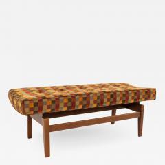 Jens Risom Jens Risom Mid Century Upholstered Walnut Bench - 1858576