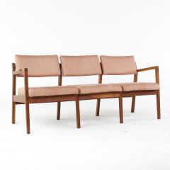 Jens Risom Jens Risom Mid Century Walnut 3 Seat Sofa - 3694082