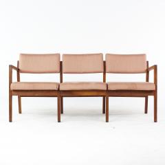 Jens Risom Jens Risom Mid Century Walnut 3 Seat Sofa - 3694083