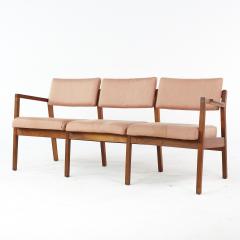 Jens Risom Jens Risom Mid Century Walnut 3 Seat Sofa - 3694084