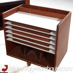 Jens Risom Jens Risom Mid Century Walnut Corner Desk - 3504239