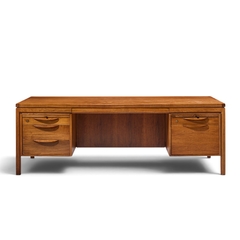 Jens Risom Jens Risom Mid Century Walnut Executive Desk - 4747726