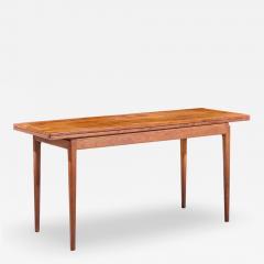 Jens Risom Jens Risom Mid Century Walnut Flip Top Console Dining Table - 4551902