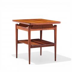 Jens Risom Jens Risom Mid Century Walnut Floating Side End Tables Pair - 4550503
