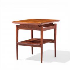 Jens Risom Jens Risom Mid Century Walnut Floating Side End Tables Pair - 4550511
