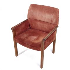 Jens Risom Jens Risom Mid Century Walnut Lounge Chairs Pair - 3846296