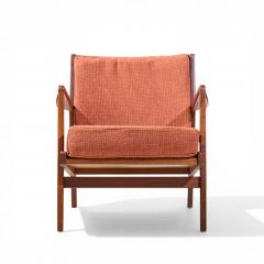 Jens Risom Jens Risom Mid Century Walnut Lounge Chairs Pair - 4561304