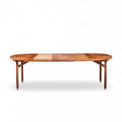 Jens Risom Jens Risom Mid Century Walnut Round Expanding Dining Table with 3 Leaves - 4563783
