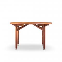 Jens Risom Jens Risom Mid Century Walnut Round Expanding Dining Table with 3 Leaves - 4563786