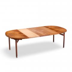 Jens Risom Jens Risom Mid Century Walnut Round Expanding Dining Table with 3 Leaves - 4563793