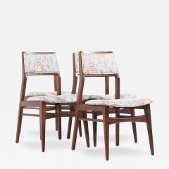 Jens Risom Jens Risom Mid Century Walnut Side Dining Set of 4 - 3710375