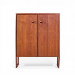 Jens Risom Jens Risom Mid Century Walnut Sled Leg Armoire Cabinet - 4551563