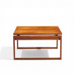 Jens Risom Jens Risom Mid Century Walnut Sled Leg Coffee Table - 4551552