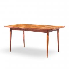 Jens Risom Jens Risom Mid Century Walnut Surfboard Expanding Dining Table with 2 Leaves - 4563750