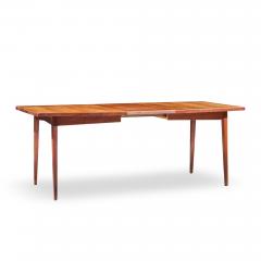 Jens Risom Jens Risom Mid Century Walnut Surfboard Expanding Dining Table with 2 Leaves - 4563751