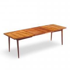 Jens Risom Jens Risom Mid Century Walnut Surfboard Expanding Dining Table with 2 Leaves - 4563754