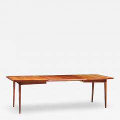 Jens Risom Jens Risom Mid Century Walnut Surfboard Expanding Dining Table with 2 Leaves - 4566237