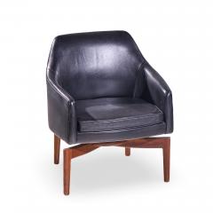 Jens Risom Jens Risom Mid Century Walnut Swivel Chairs Pair - 4477863