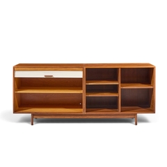 Jens Risom Jens Risom Mid Century Walnut Tambour Door Credenza - 4803785