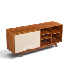 Jens Risom Jens Risom Mid Century Walnut Tambour Door Credenza - 4803788