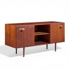 Jens Risom Jens Risom Mid Century Walnut and Brass Credenza - 4551893