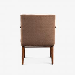 Jens Risom Jens Risom Model 108 Accent Chair in Cinnamon Brown Alpaca With Walnut Frame - 3507411