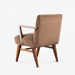 Jens Risom Jens Risom Model 108 Accent Chair in Cinnamon Brown Alpaca With Walnut Frame - 3507413