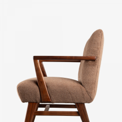 Jens Risom Jens Risom Model 108 Accent Chair in Cinnamon Brown Alpaca With Walnut Frame - 3507414