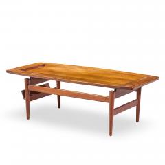 Jens Risom Jens Risom Model T 390 Mid Century Walnut Coffee Table with Magazine Rack - 4550789