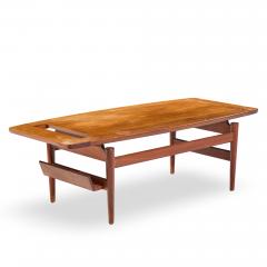 Jens Risom Jens Risom Model T 390 Mid Century Walnut Coffee Table with Magazine Rack - 4551895