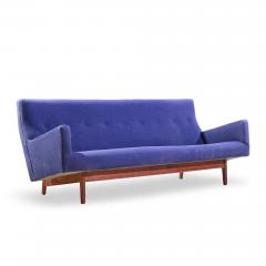 Jens Risom Jens Risom Model U 150 Mid Century Walnut Bracket Back Sofa - 4603309