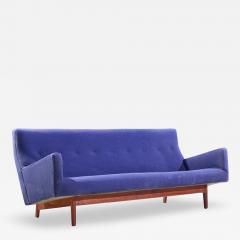 Jens Risom Jens Risom Model U 150 Mid Century Walnut Bracket Back Sofa - 4603313