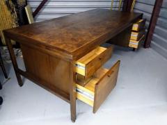 Jens Risom Jens Risom Style Walnut Carpathian Elm Burl Desk - 2962353