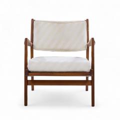Jens Risom Jens Risom U430 Mid Century Walnut Lounge Chairs Pair - 4422197