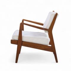Jens Risom Jens Risom U430 Mid Century Walnut Lounge Chairs Pair - 4422203