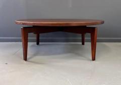 Jens Risom Jens Risom Walnut Revolving Coffee Table on Splayed Walnut Legs Mid Century - 3548969