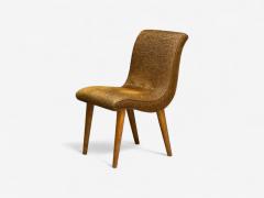 Jens Risom Jens Risom attr Mid Century Modern Side Chairs Walnut Fabric USA 1940s - 4205375