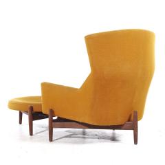 Jens Risom Jens Risom for Jens Risom Design Mid Century Walnut Big Chair with Ottoman - 3835646