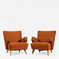 Jens Risom Jens Risom for Knoll Mid Century Lounge Chairs Pair - 4456828
