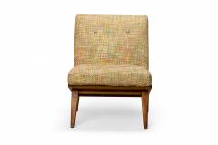 Jens Risom Jens Risom for Knoll Multi Colored Textured Upholstered Blonde Wood Side Chair - 2789223