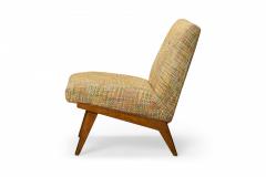 Jens Risom Jens Risom for Knoll Multi Colored Textured Upholstered Blonde Wood Side Chair - 2789227