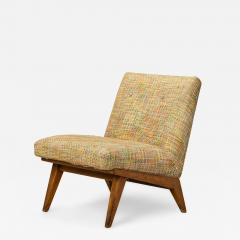 Jens Risom Jens Risom for Knoll Multi Colored Textured Upholstered Blonde Wood Side Chair - 2795073