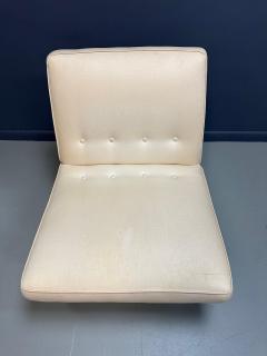 Jens Risom Mid Century Jens Risom Style Slipper Chair with Upholstered Seat and Walnut Base - 4317444