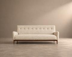 Jens Risom Mid Century Modern Walnut Floating Sofa Model U 150 by Jens Risom circa 1950s - 4828685